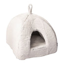Pet One Light Grey Ultra Plush Cat Cave (40x40x40cm)