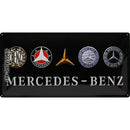 Nostalgic-Art Mercedes-Benz Logo Evolution Sign (25x50cm)