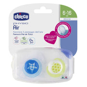 Chicco Physio Air Silicone Soother 6-16 Mos 2pk
