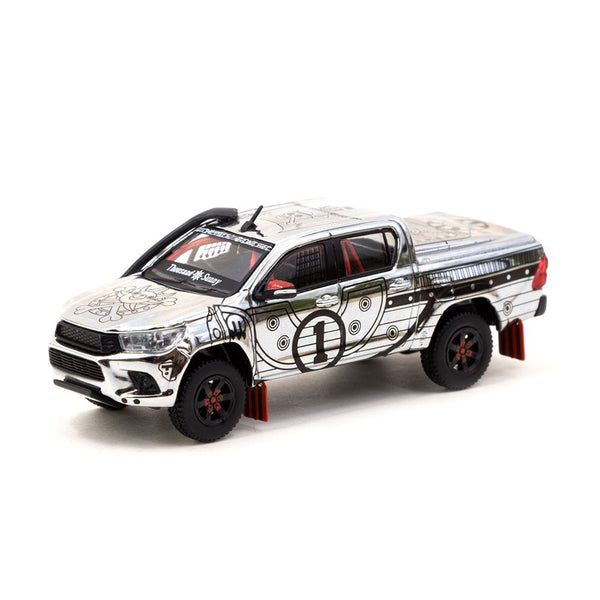 Toyota Hilux Thousand Sunny w/Metal Oil Can 1/64 Scale