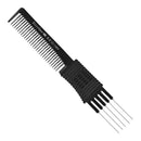 Dateline Professional Black Celcon Metal Teasing Comb