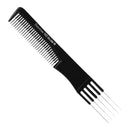 Dateline Professional Black Celcon Metal Teasing Comb