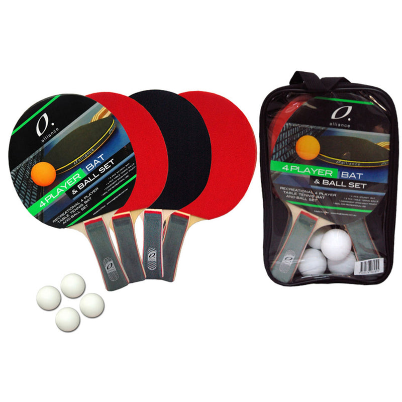 Alliance 4-Player Bat and Ball Table Tennis Set