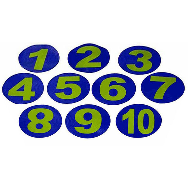 Patrick Numbered 1-10 Flat Field Marker Set (Blue)