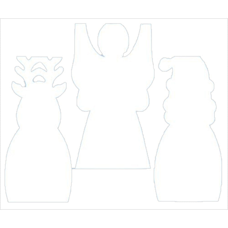 Cardboard Standing Christmas Characters 12pk