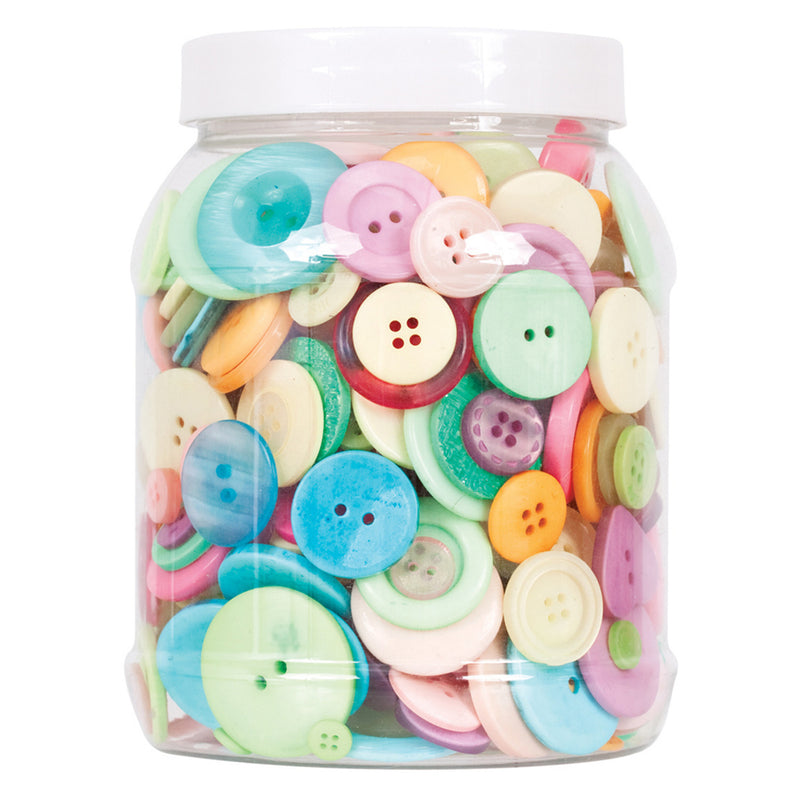 Basics Buttons Pastel Colours 600g