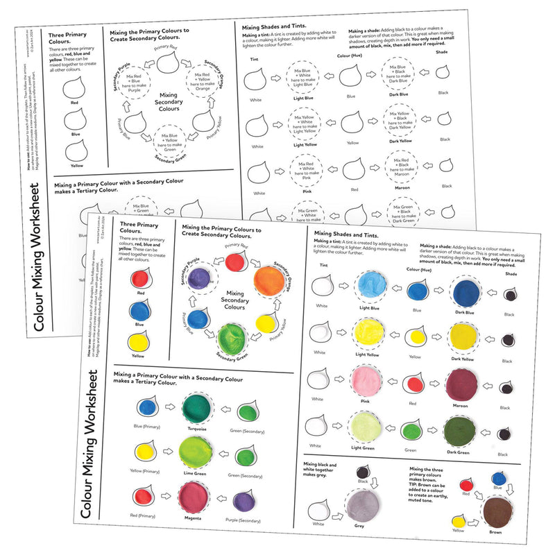 Colour Mixing Worksheet 10pk