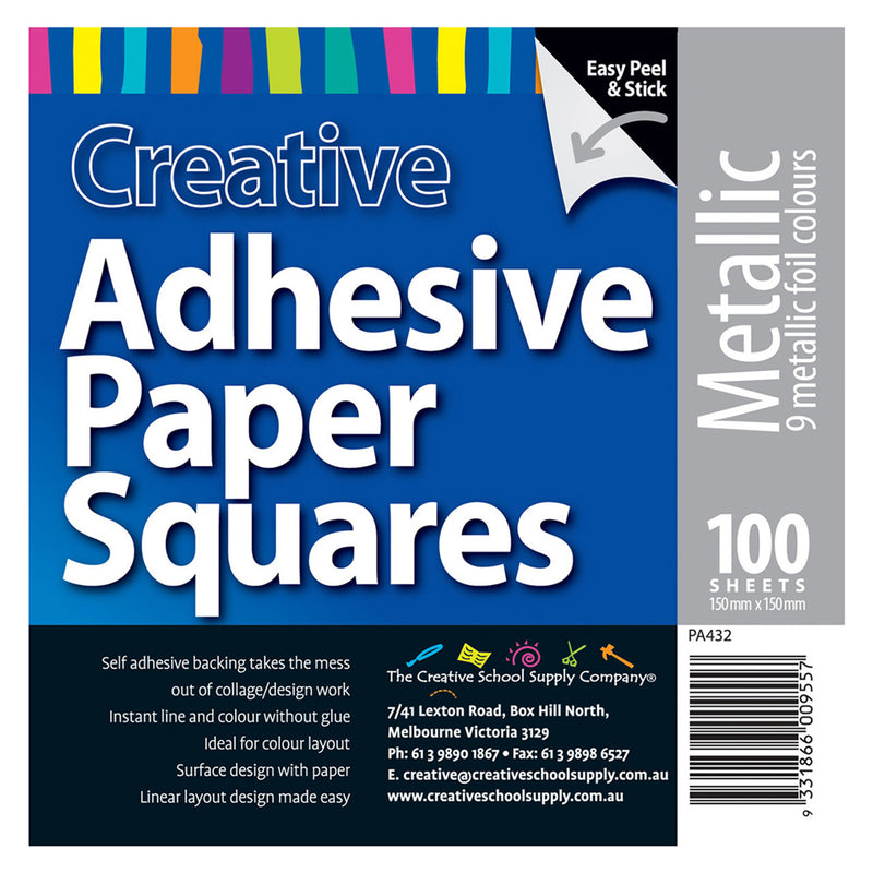 Adhesive Paper Squares 100pk