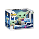 The Mandalorian & Grogu 2026 Grogu w/ Food US Flocked Pop!