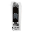 AK Interactive Medium Hard Tip Silicone Brushes (Set of 5)