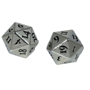 Ultra Pro Heavy Metal D20 Dice Set 2pcs (Chrome)