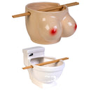 Ceramic Noodle Bowl with Bamboo Chopsticks