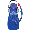 Shrimp Junior Silitex Mask, Snorkel & Fin Set (Blue)