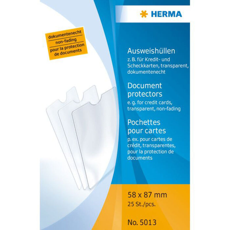 Herma Document Protector for Credit Cards 25pk (58x87mm)