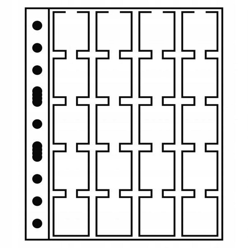 Leuchtturm Grande Coin Holder Sheets 2in 5pk (Clear)