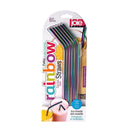 Joie Stainless Steel Rainbow Iridescent Straws 6pcs