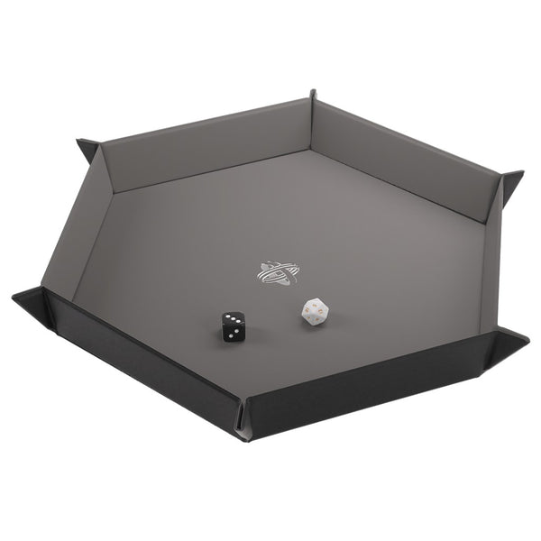 Gamegenic Magnetic Hexagonal Dice Tray (Black/Gray)