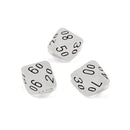 Chessex Tens 10 Dice Frosted Polyhedral (Clear/Black)