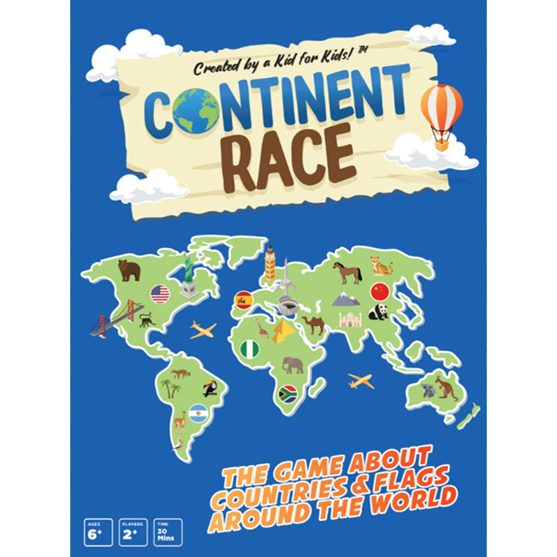 Continent Race Card Party Game