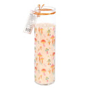 Funky Fungi Print Glass Tube Candle