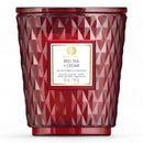 Red Tea and Cedar Coloured Glass Candle 595g
