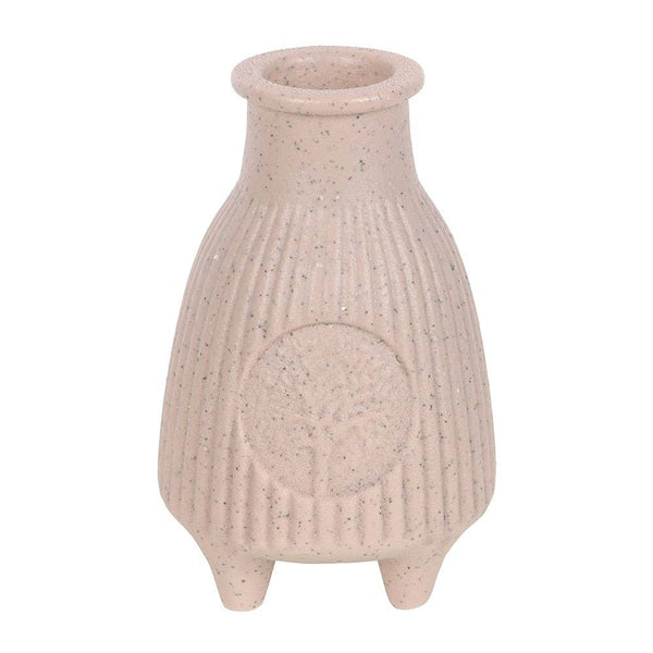 Greige Ribbed Ceramic Palo Santo Burner