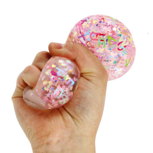 Keycraft Alphabet Glitter Ball 6cm