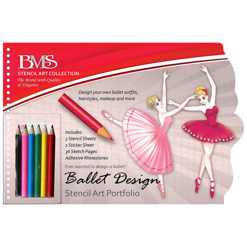 Ballet Design Folio with Pencils & Adhesive Appliques