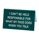 Say What Schreibtischschild groß