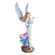Large Rainbow Angel with Dove Figurine