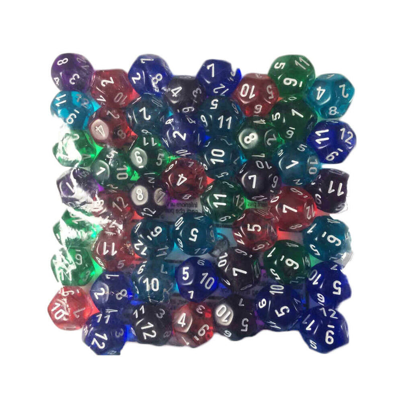 Chessex Big Bag mit durchsichtigen Würfeln