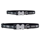 Dog Collar with Paw Impressions Design (Black)