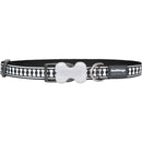 Dog Collar with Reflective Bones Design (Black)