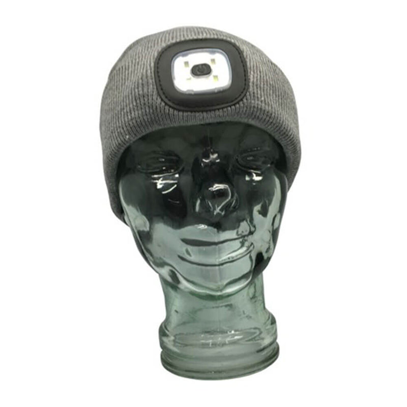 Beanie mit wiederaufladbarer LED-Stirnlampe