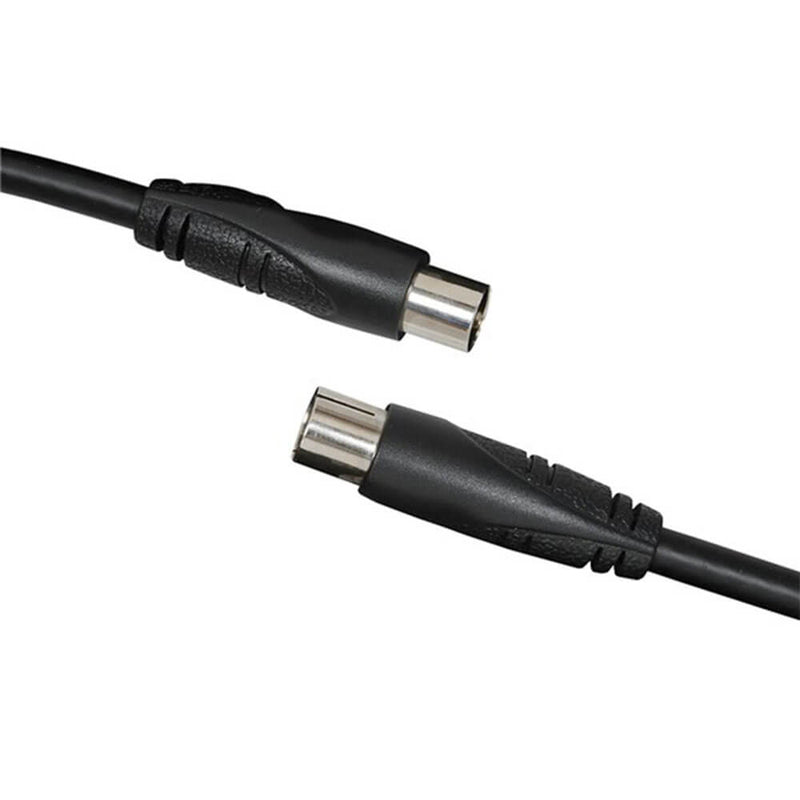 TV-Koaxial-Stecker-zu-Buchse-Kabel (Schwarz)