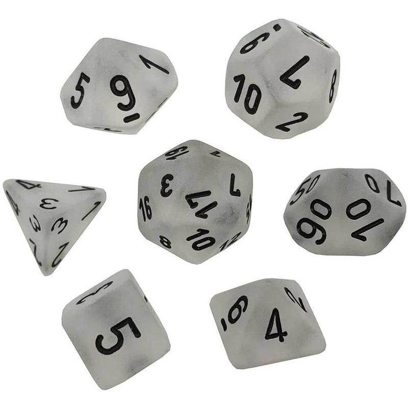 D7 Die Set Dice Frosted Poly (7 dés)