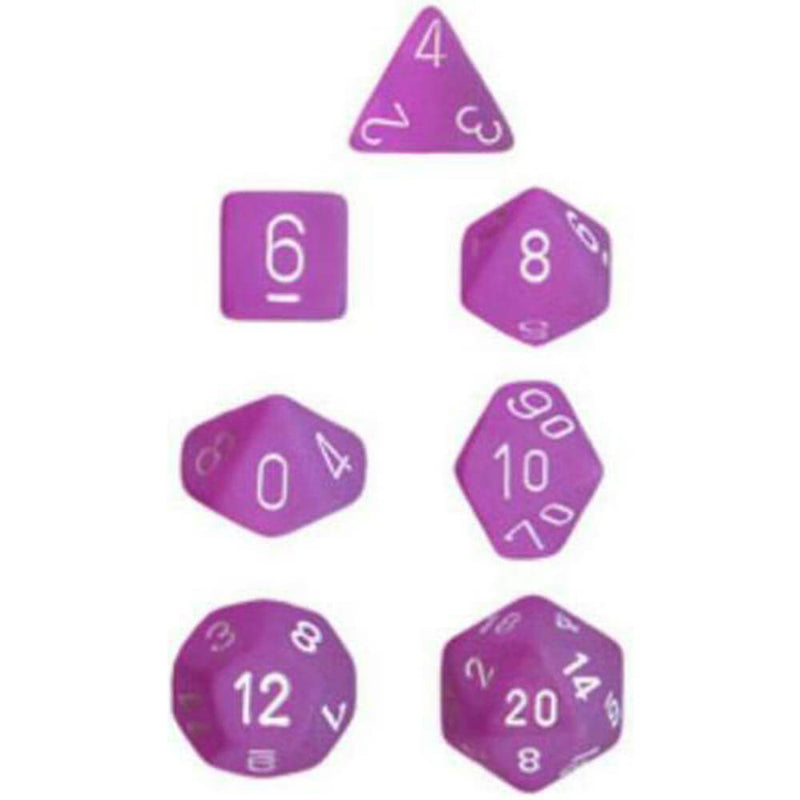 D7 Die Set Dice Frosted Poly (7 dés)