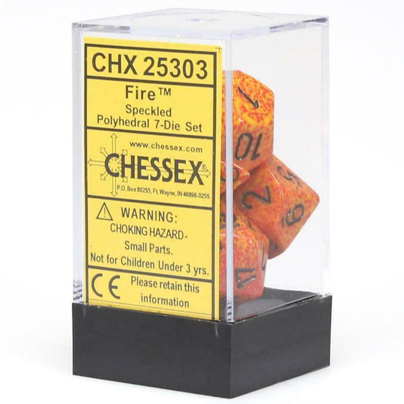 D7 Die Set Würfel gesprenkelt Poly (7 Würfel)