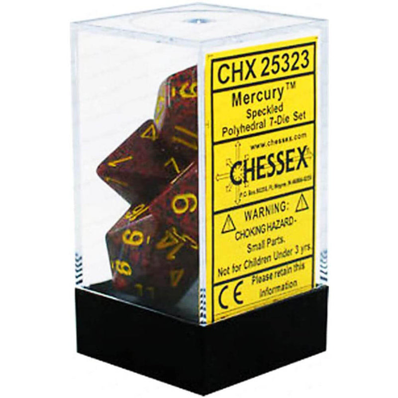 D7 Die Set Würfel gesprenkelt Poly (7 Würfel)