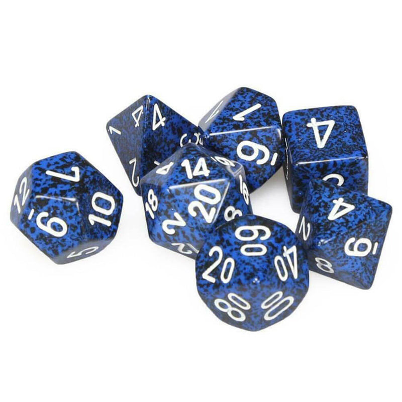 D7 Die Set Würfel gesprenkelt Poly (7 Würfel)