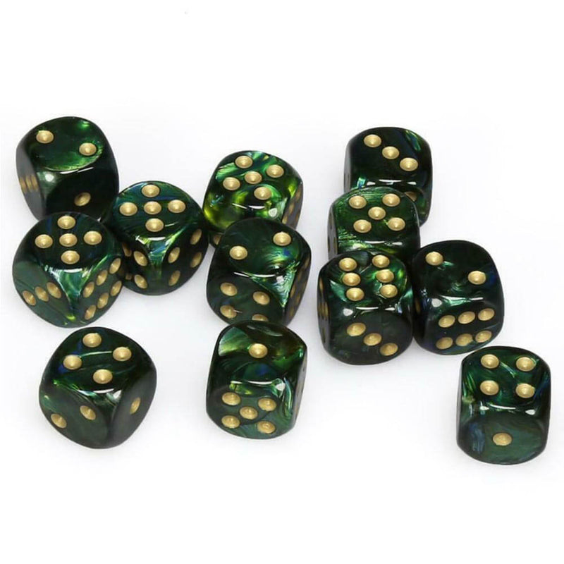 D6 Dés Scarabée 16mm (12 Dés)