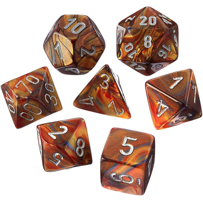 D7 Die Set Dice Glossy Poly (7 Würfel)