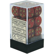 D6 Würfel Glitter 16mm (12 Würfel)