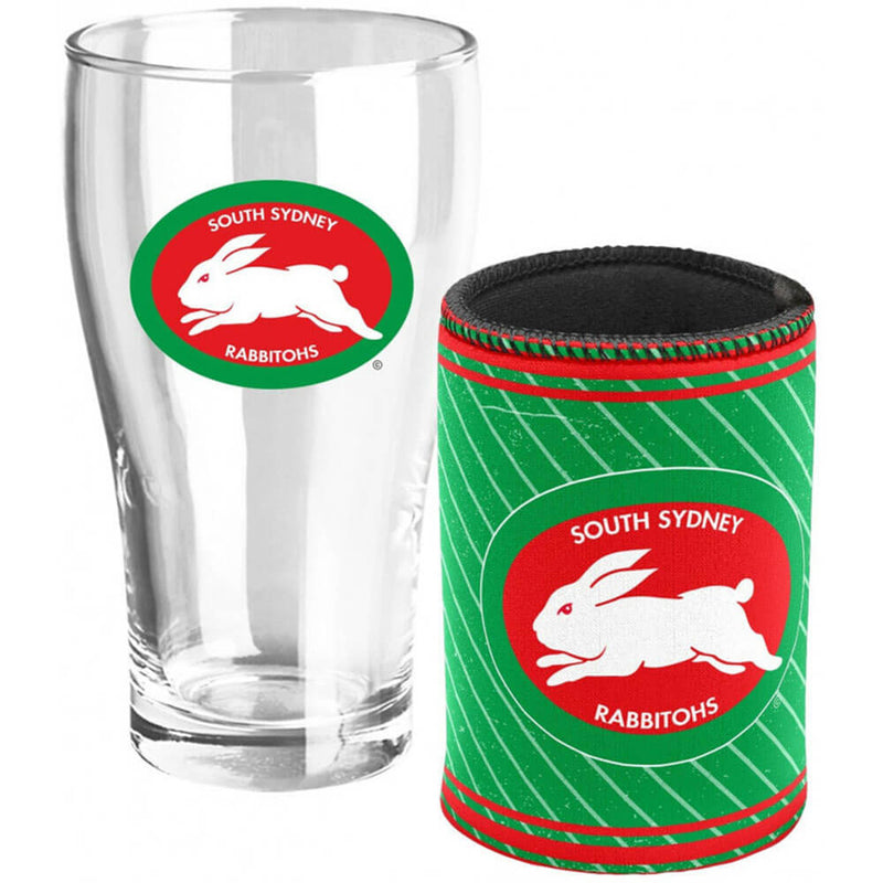 NRL Heritage Pint Glass &amp; Can Cooler Pack