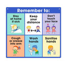 Panneau d'hygiène et de distance sociale de l'école Durus