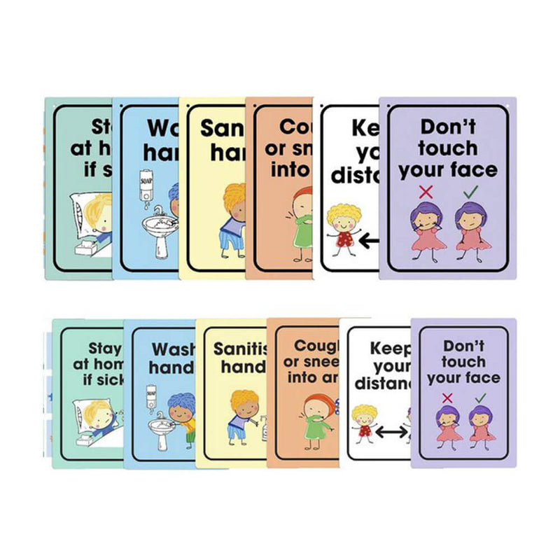 Panneau d'hygiène et de distance sociale de l'école Durus