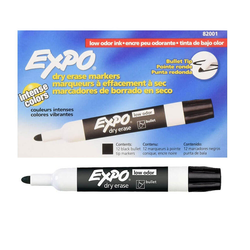Expo Whiteboard-Marker mit geruchsarmer Rundspitze, 12er-Pckg