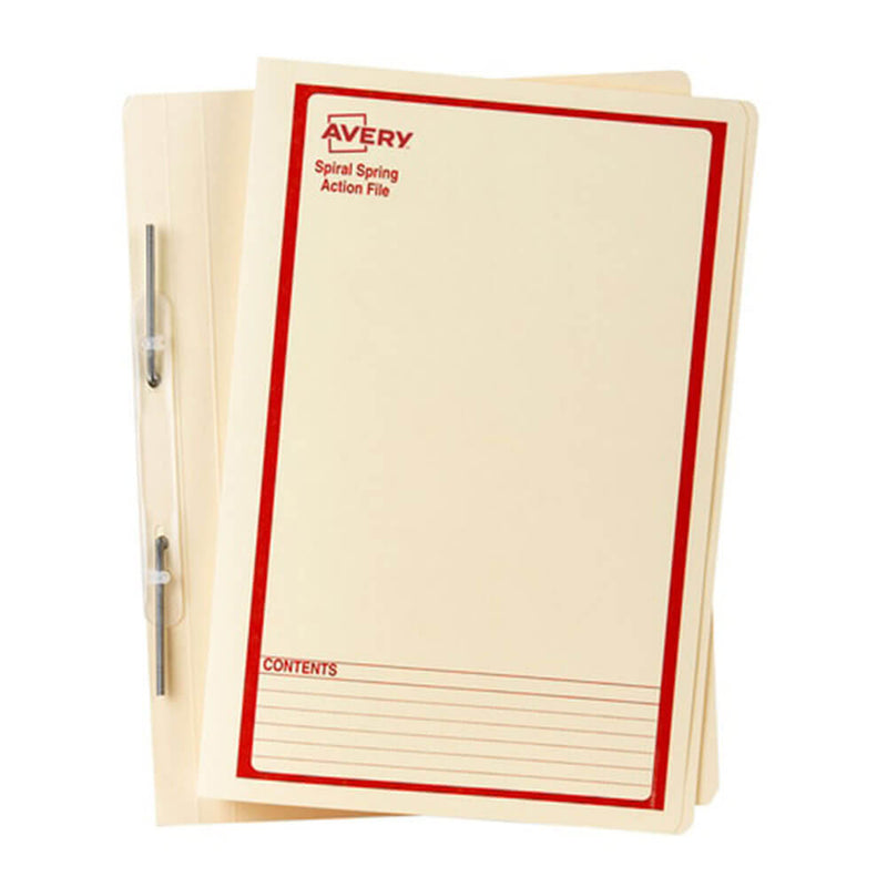 Avery Spring Spiral Buff Foolscap (paquet de 25)