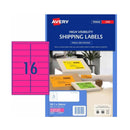Avery Étiquettes d'expédition haute visibilité 25pk 16/feuille