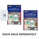 Avery Rectangle Gloss Labels 10pk White